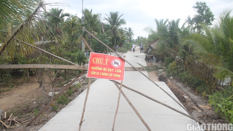 Đường sụt lún ô tô không thể qua, nông dân Cà Mau thuê xe máy chở lúa ra điểm tập kết- Ảnh 3. Đường sụt lún ô tô không thể qua, nông dân Cà Mau thuê xe máy chở lúa ra điểm tập kết- Ảnh 3.