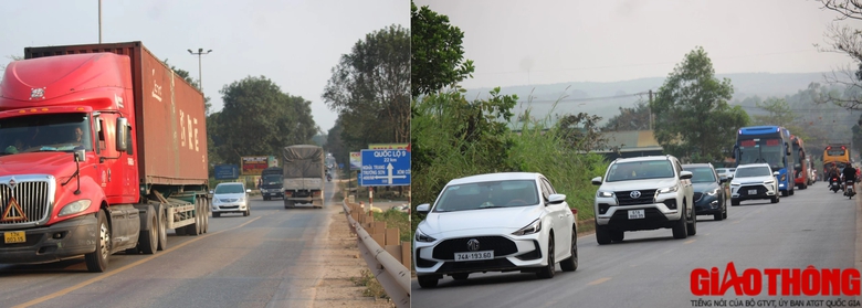 Cao tốc Cam Lộ - La Sơn nườm nượp xe cộ nối đu&ocirc;i di chuyển về qu&ecirc; ăn Tết- Ảnh 7.