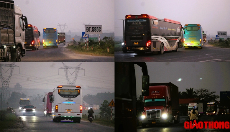 Cao tốc Cam Lộ - La Sơn nườm nượp xe cộ nối đu&ocirc;i di chuyển về qu&ecirc; ăn Tết- Ảnh 14.