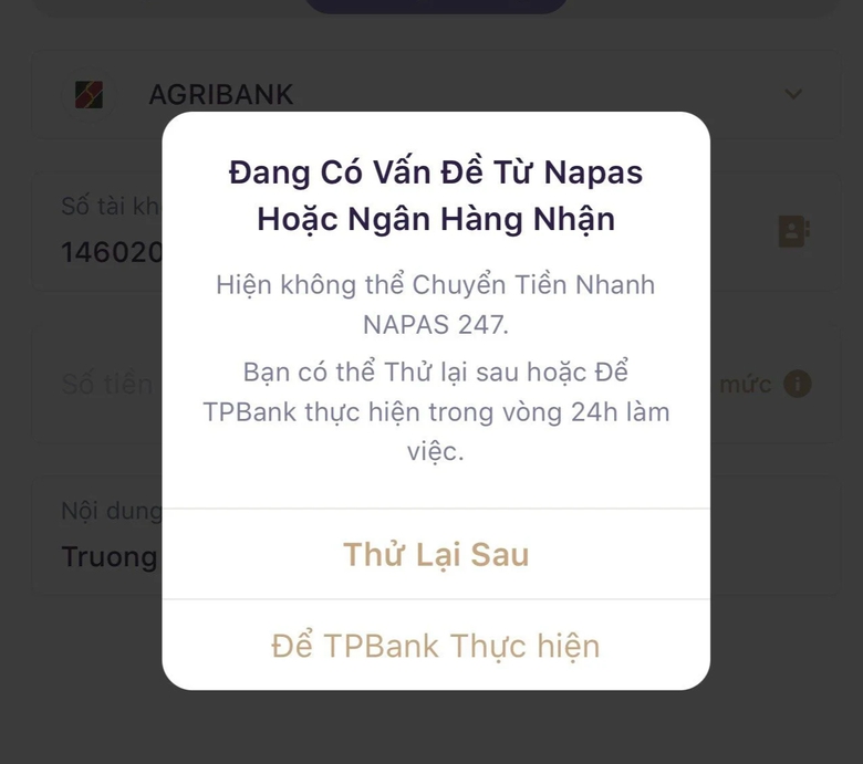 Nhiều người kh&ocirc;ng thể chuyển khoản qua mobile banking dịp cận Tết- Ảnh 1.