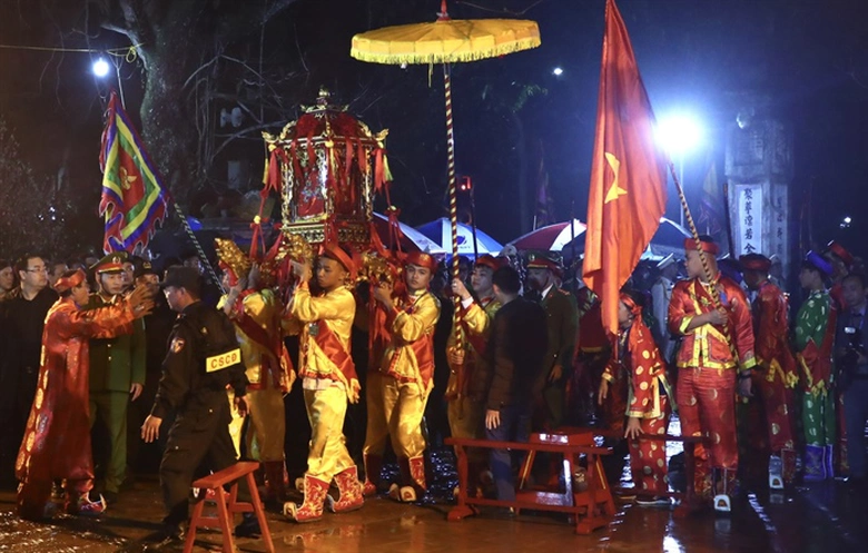 Lễ hội Khai Ấn Đền Trần (phường Lộc Vượng, TP. Nam Định) luôn chú trọng công tác tuyên truyền, thực hiện nếp sống văn minh trong lễ hội