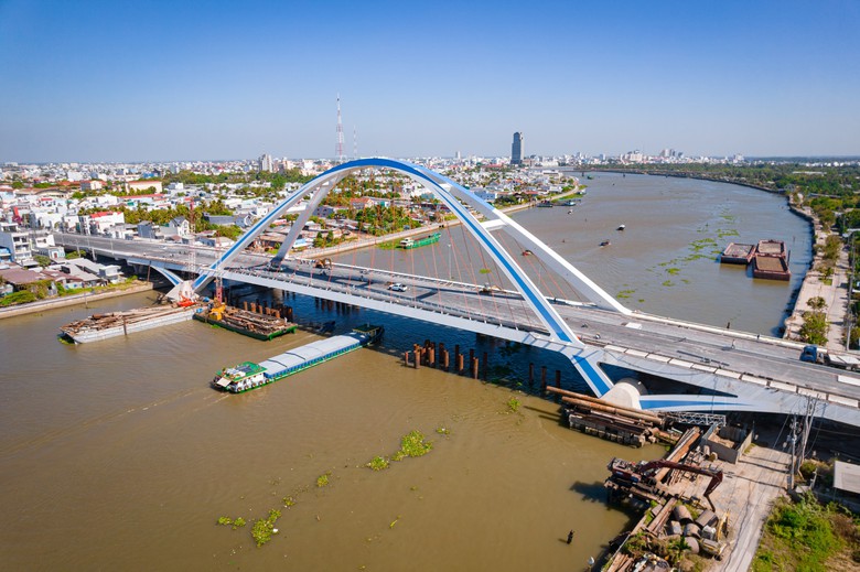 Cầu Trần Ho&agrave;ng Na vượt s&ocirc;ng Cần Thơ th&ocirc;ng xe trước 30/4- Ảnh 1.