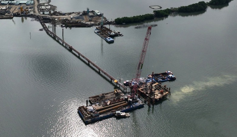 Cầu Phước An nối giữa Đồng Nai v&agrave; B&agrave; Rịa - Vũng T&agrave;u dần lộ diện- Ảnh 1.