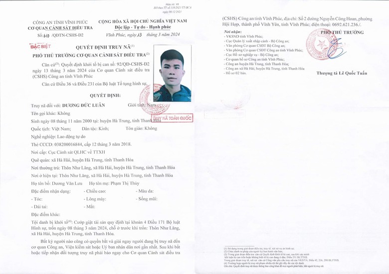 Hai nghi phạm trong vụ cướp 1 tỷ đồng ở Vĩnh Phúc khai gì?- Ảnh 7. Hai nghi phạm trong vụ cướp 1 tỷ đồng ở Vĩnh Phúc khai gì?- Ảnh 7.