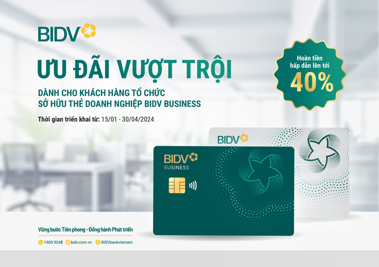 Ưu đ&atilde;i vượt trội từ bộ đ&ocirc;i thẻ doanh nghiệp BIDV Business- Ảnh 1.