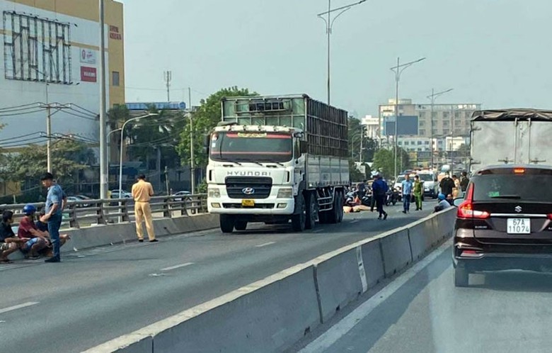 Hiện trường vụ tai nạn giao th&ocirc;ng.