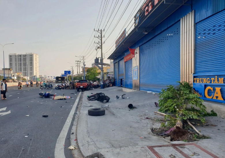 Hiện trường vụ tai nạn.