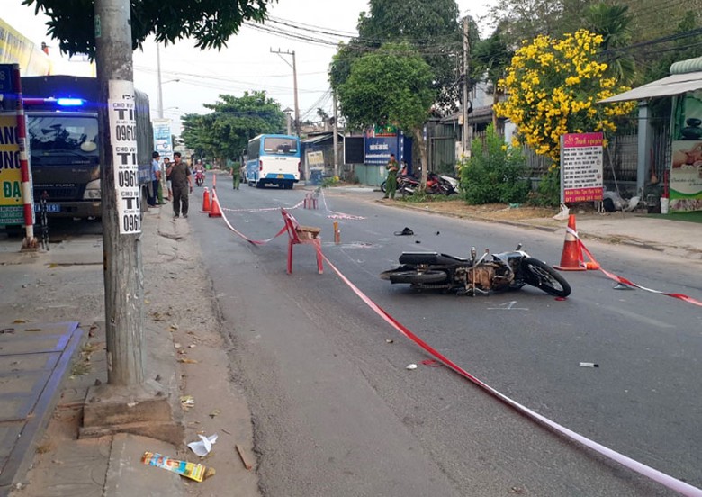 Hiện trường vụ tai nạn.