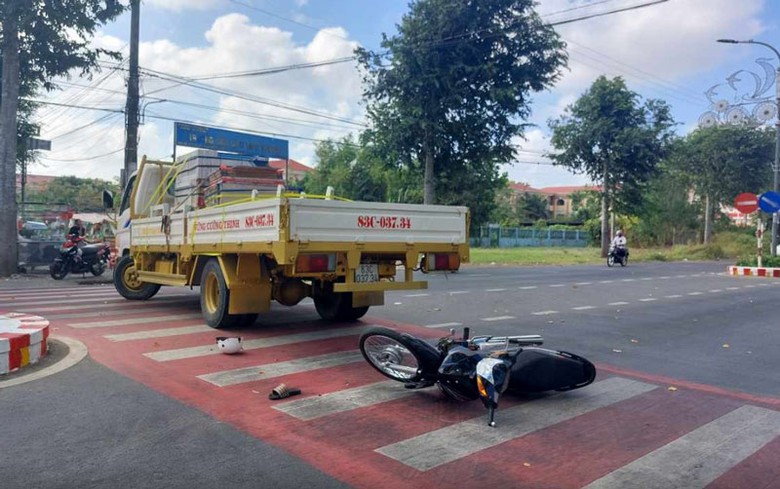 Hiện trường vụ tai nạn.
