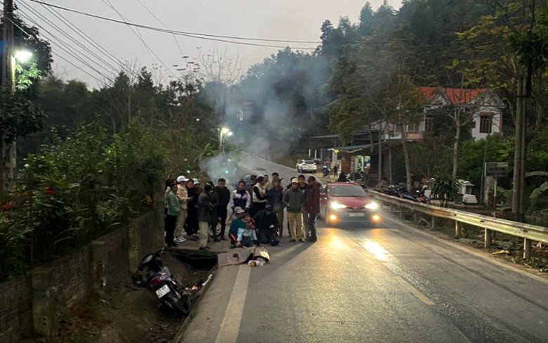 Hiện trường vụ TNGT.