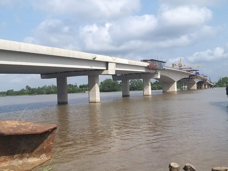 Dự &aacute;n cầu Rạch Miễu 2: thi c&ocirc;ng 