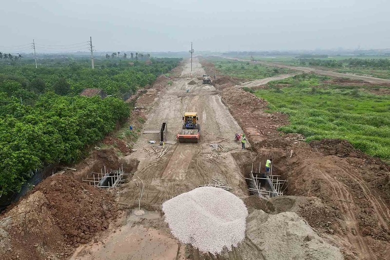 V&agrave;nh đai 4 đoạn qua huyện Đan Phượng đang thi c&ocirc;ng đến đ&acirc;u?- Ảnh 1.