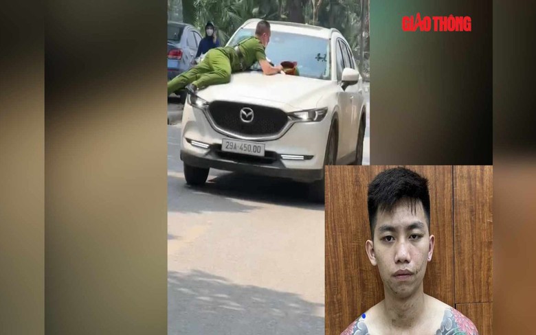 T&agrave;i xế 19 tuổi hất cảnh s&aacute;t l&ecirc;n nắp capo &ocirc; t&ocirc; chạy tốc độ cao, lạng l&aacute;ch khai nhận g&igrave;?