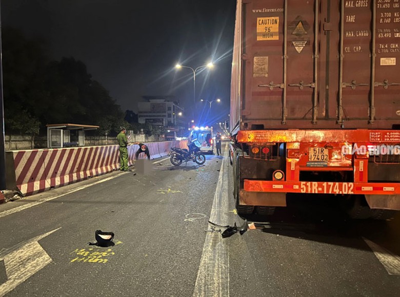 Hiện trường vụ tai nạn.