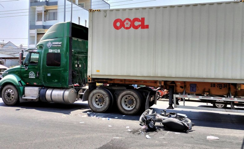 Hiện trường vụ tai nạn.