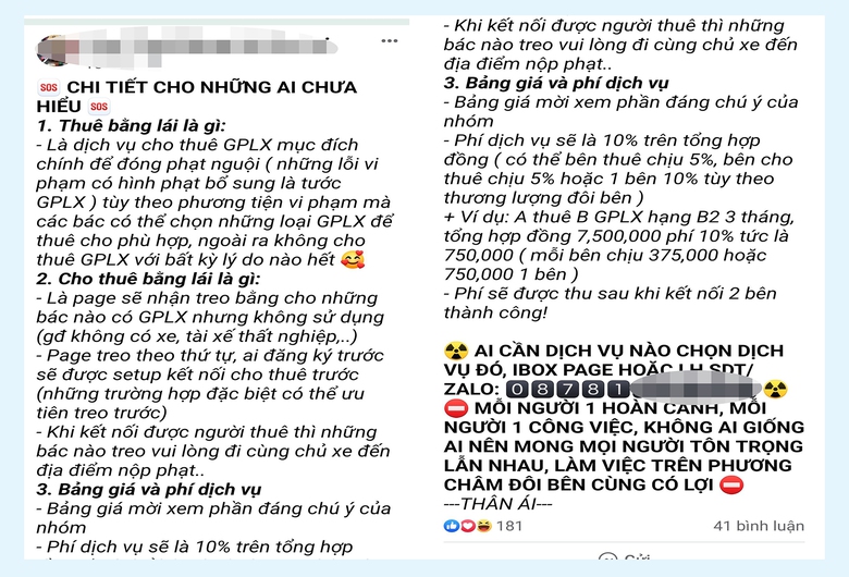 Phạm luật khi thuê bằng lái “thế chỗ” nộp phạt nguội- Ảnh 1. Phạm luật khi thuê bằng lái “thế chỗ” nộp phạt nguội- Ảnh 1.