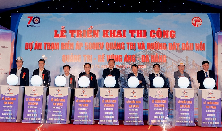 Triển khai thi c&ocirc;ng Trạm biến &aacute;p 500kV Quảng Trị v&agrave; đường d&acirc;y đấu nối- Ảnh 1.
