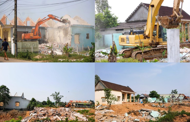 Bộ đội gi&uacute;p d&acirc;n th&aacute;o dỡ nh&agrave;, gấp r&uacute;t giao mặt bằng cao tốc Vạn Ninh - Cam Lộ- Ảnh 14.