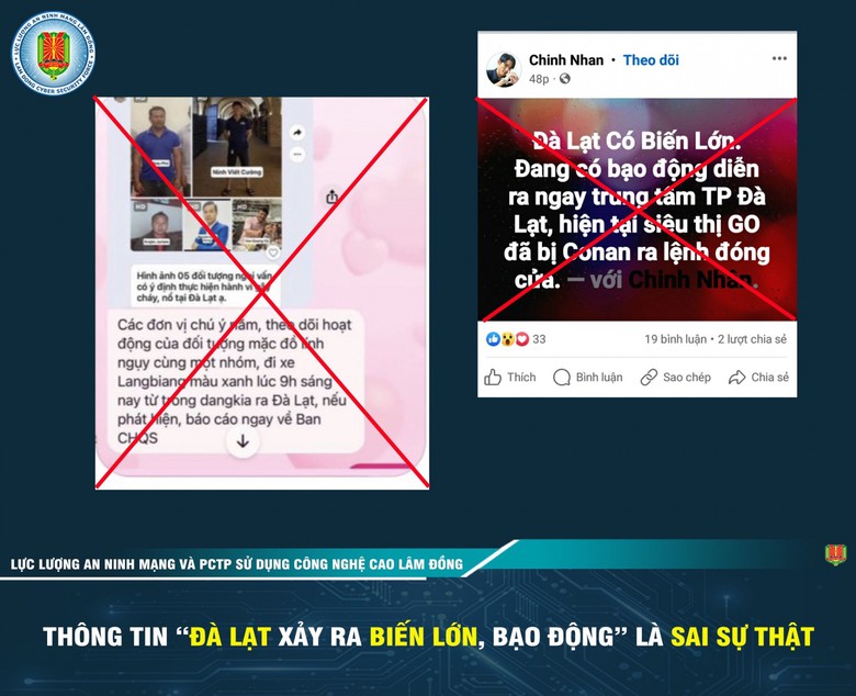 C&ocirc;ng an L&acirc;m Đồng l&ecirc;n tiếng về th&ocirc;ng tin "Đ&agrave; Lạt xảy ra biến lớn&rdquo;- Ảnh 1.
