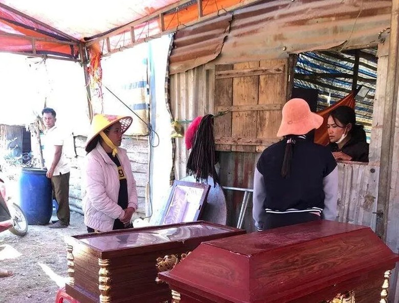 Anh em sinh đ&ocirc;i tử vong dưới hồ nước tưới c&agrave; ph&ecirc; ở L&acirc;m Đồng- Ảnh 1.