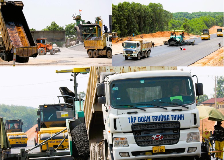 Hối hả thảm bê tông nhựa cao tốc Vạn Ninh - Cam Lộ giữa cái nắng cháy da- Ảnh 14. Hối hả thảm bê tông nhựa cao tốc Vạn Ninh - Cam Lộ giữa cái nắng cháy da- Ảnh 14.