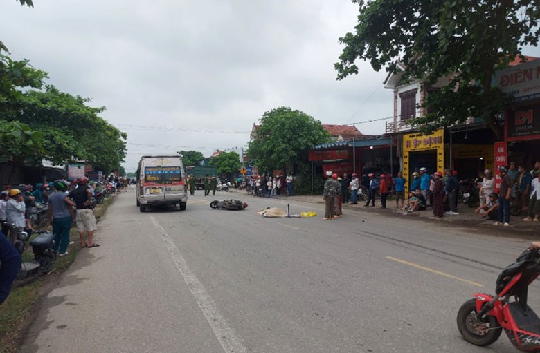 Hiện trường vụ tai nạn giao th&ocirc;ng.
