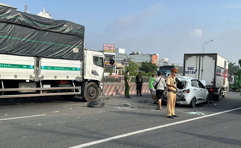 Hiện trường vụ tai nạn - Ảnh: Ho&agrave;ng Anh.