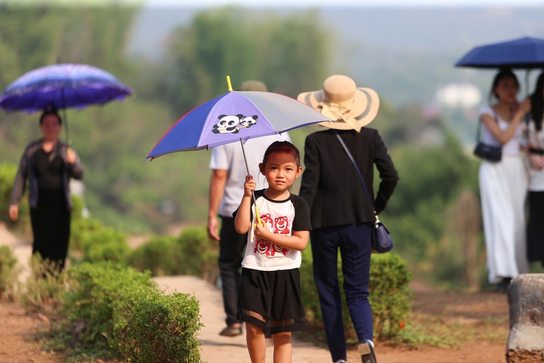 Du khách nườm nượp đổ về di tích đồi A1- Ảnh 3. Du khách nườm nượp đổ về di tích đồi A1- Ảnh 3.