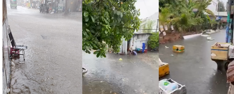 Mưa trắng trời, nhiều đoạn đường ở TP.HCM lại ngập nặng- Ảnh 6.