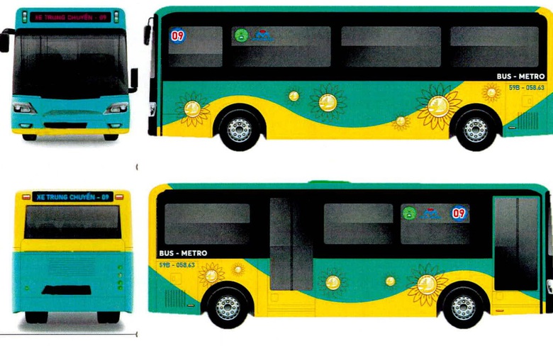 Chọn phương án nhận diện xe buýt kết nối metro số 1 Bến Thành - Suối Tiên- Ảnh 5. Phương án nhận diện số 4 - Ảnh: Trung tâm Quản lý giao thông công cộng TP.HCM