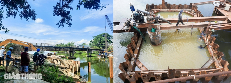 Cầu mới thay thế cầu cũ bị l&uacute;n v&otilde;ng cả m&eacute;t lỡ hẹn c&aacute;n đ&iacute;ch cuối th&aacute;ng 6- Ảnh 11.