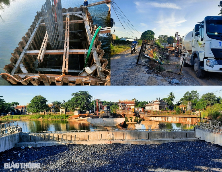 Cầu mới thay thế cầu cũ bị l&uacute;n v&otilde;ng cả m&eacute;t lỡ hẹn c&aacute;n đ&iacute;ch cuối th&aacute;ng 6- Ảnh 12.