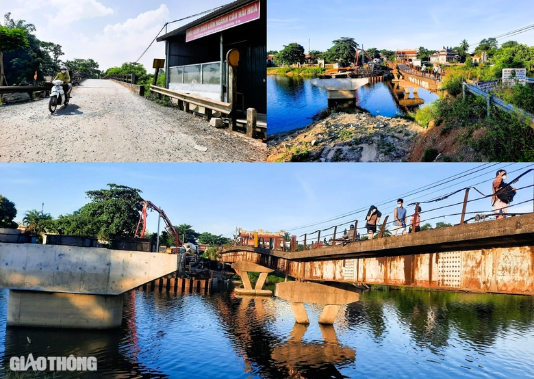 Cầu mới thay thế cầu cũ bị l&uacute;n v&otilde;ng cả m&eacute;t lỡ hẹn c&aacute;n đ&iacute;ch cuối th&aacute;ng 6- Ảnh 14.