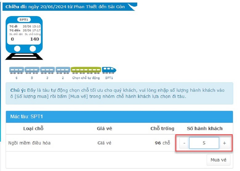Đường sắt b&aacute;n v&eacute; theo nh&oacute;m, tự động xếp chỗ tr&ecirc;n t&agrave;u- Ảnh 1.