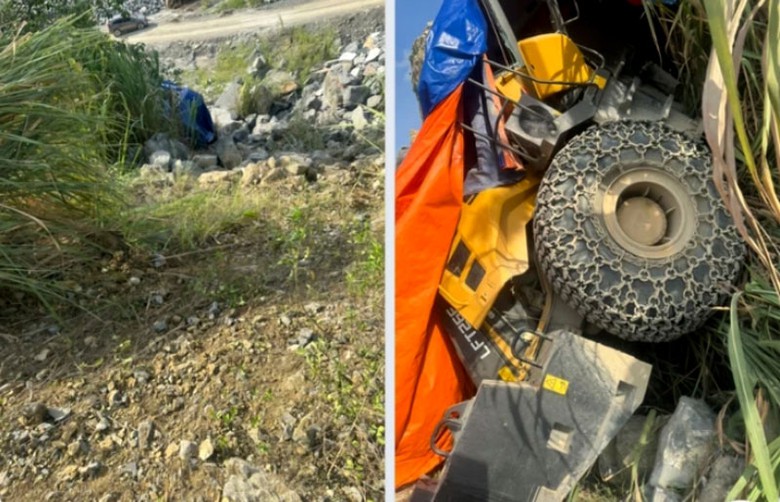 Hiện trường vụ tai nạn khiến 2 người thương vong. Hiện trường vụ tai nạn khiến 2 người thương vong.