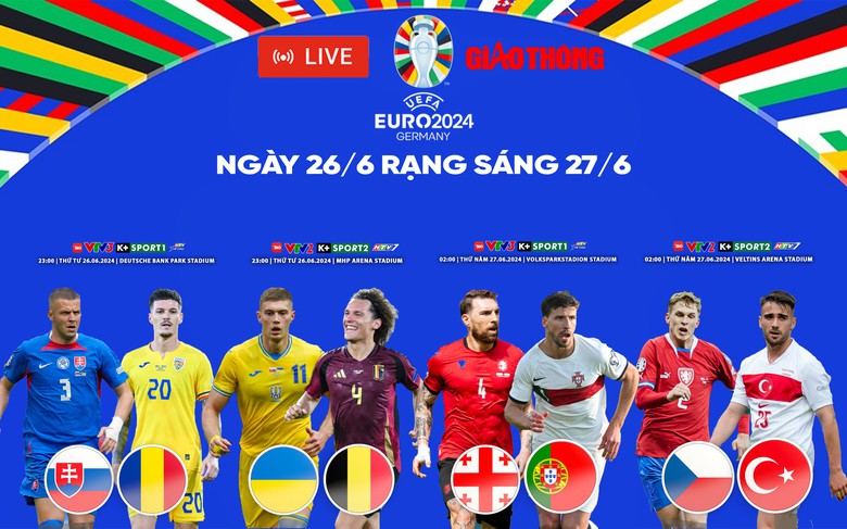 Trực tiếp EURO 2024, VTV2 VTV3 trực tiếp b&oacute;ng đ&aacute; h&ocirc;m nay 26/6- Ảnh 1.