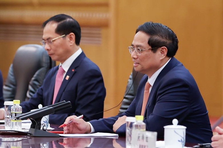 Hội kiến Tổng b&iacute; thư Tập Cận B&igrave;nh, Thủ tướng k&ecirc;u gọi đẩy nhanh kết nối giao th&ocirc;ng- Ảnh 2.