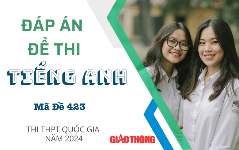Đáp án đề thi môn Tiếng Anh mã đề 423 tốt nghiệp THPT 2024. Đáp án đề thi môn Tiếng Anh mã đề 423 tốt nghiệp THPT 2024.