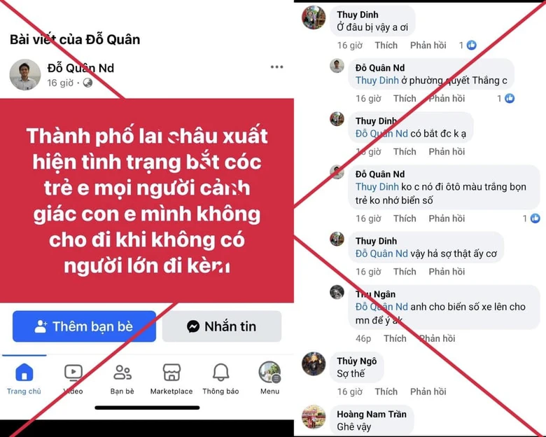 Lai Ch&acirc;u: Đăng tin giả đi &ocirc; t&ocirc; bắt c&oacute;c trẻ em, một người bị triệu tập- Ảnh 2.