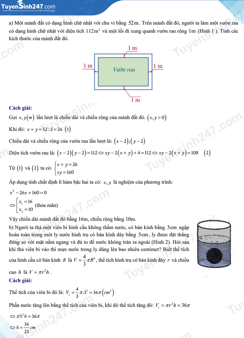 Đáp án đề thi tuyển sinh lớp 10 môn Toán Khánh Hòa năm 2024- Ảnh 5. Đáp án đề thi tuyển sinh lớp 10 môn Toán Khánh Hòa năm 2024- Ảnh 5.