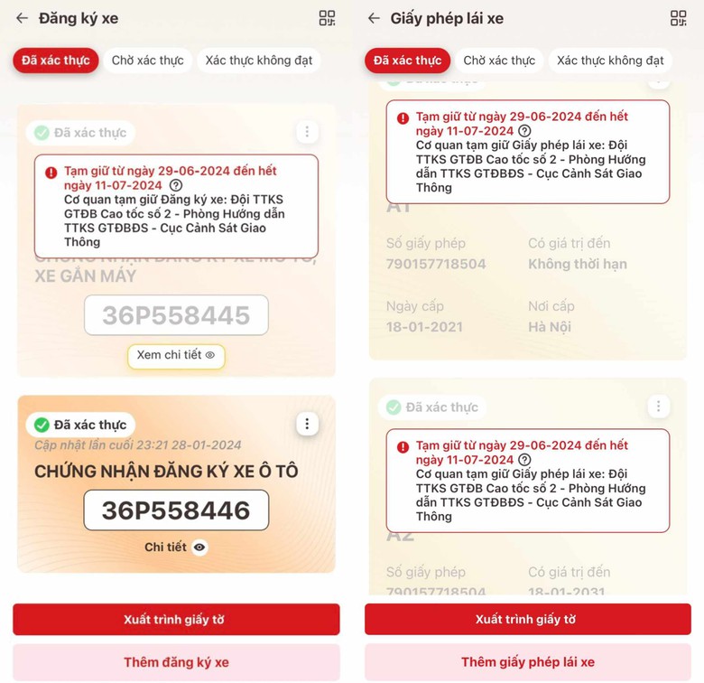 T&agrave;i xế đầu ti&ecirc;n ở H&agrave; Nội bị tạm giữ giấy ph&eacute;p l&aacute;i xe qua VNeID- Ảnh 3.