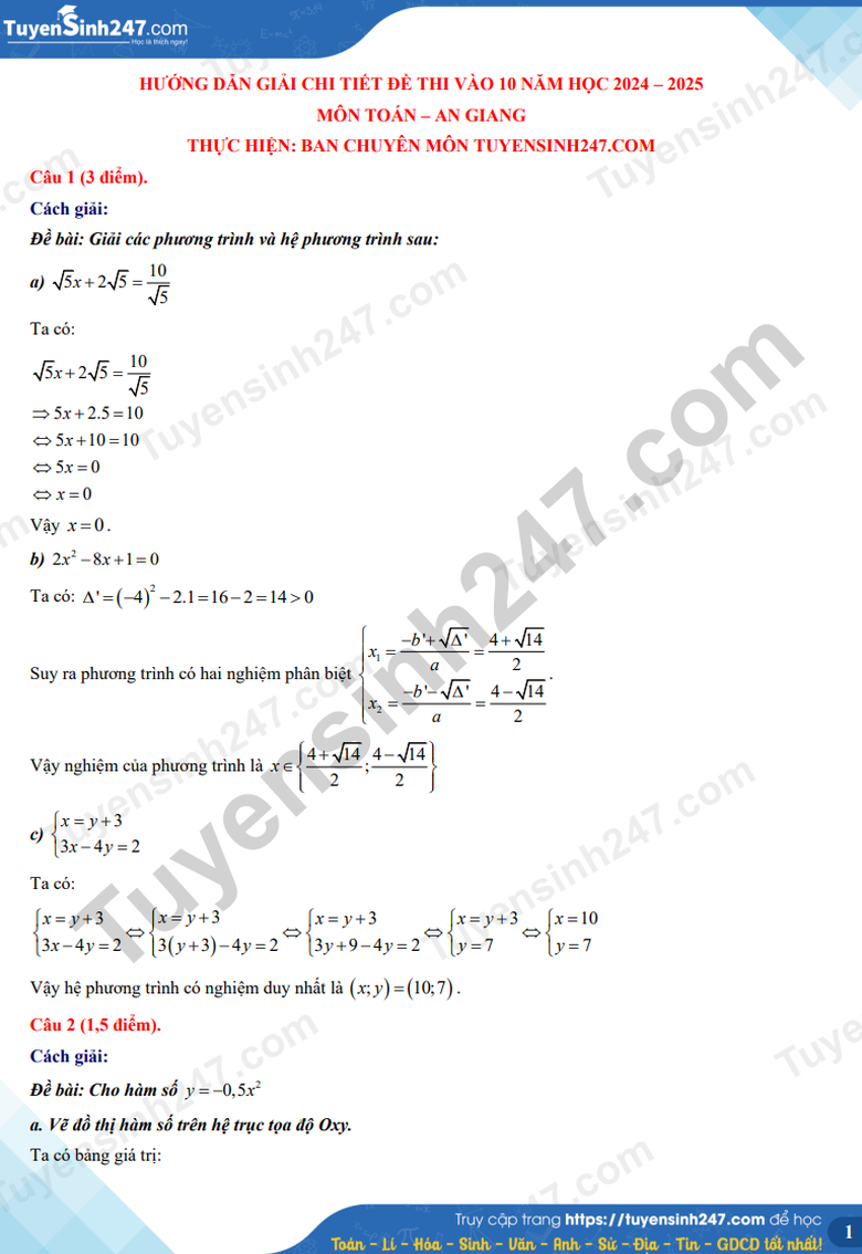 Đ&aacute;p &aacute;n đề thi tuyển sinh lớp 10 m&ocirc;n To&aacute;n An Giang năm 2024- Ảnh 3.