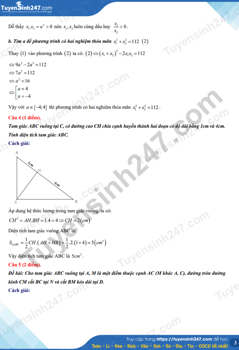 Đ&aacute;p &aacute;n đề thi tuyển sinh lớp 10 m&ocirc;n To&aacute;n An Giang năm 2024- Ảnh 5.