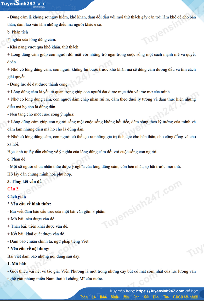 Đ&aacute;p &aacute;n đề thi tuyển sinh lớp 10 m&ocirc;n Ngữ văn L&agrave;o Cai năm 2024- Ảnh 4.