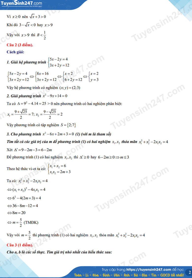 Đ&aacute;p &aacute;n đề thi tuyển sinh lớp 10 m&ocirc;n To&aacute;n Quảng B&igrave;nh năm 2024- Ảnh 4.
