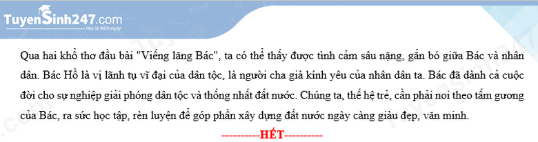 Đáp án đề thi tuyển sinh lớp 10 môn Ngữ văn Bình Phước năm 2024- Ảnh 6. Đáp án đề thi tuyển sinh lớp 10 môn Ngữ văn Bình Phước năm 2024- Ảnh 6.