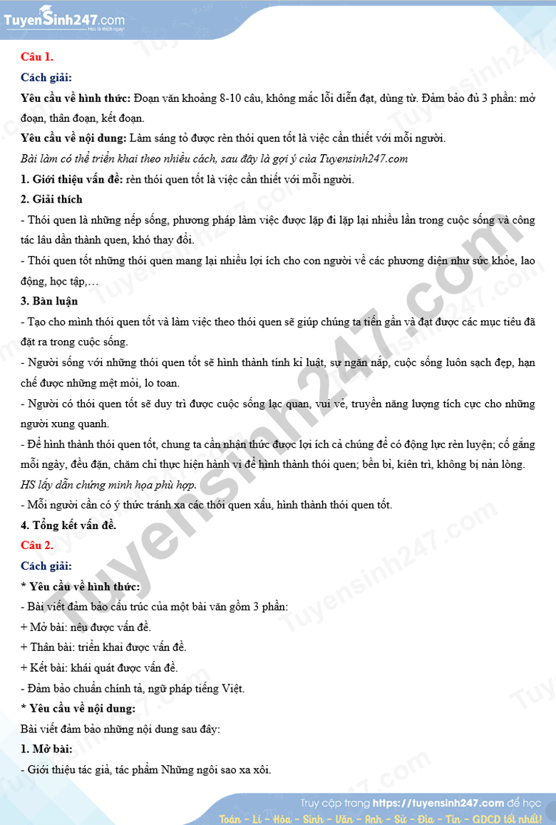 Đáp án đề thi tuyển sinh lớp 10 môn Ngữ văn Hưng Yên năm 2024- Ảnh 4. Đáp án đề thi tuyển sinh lớp 10 môn Ngữ văn Hưng Yên năm 2024- Ảnh 4.