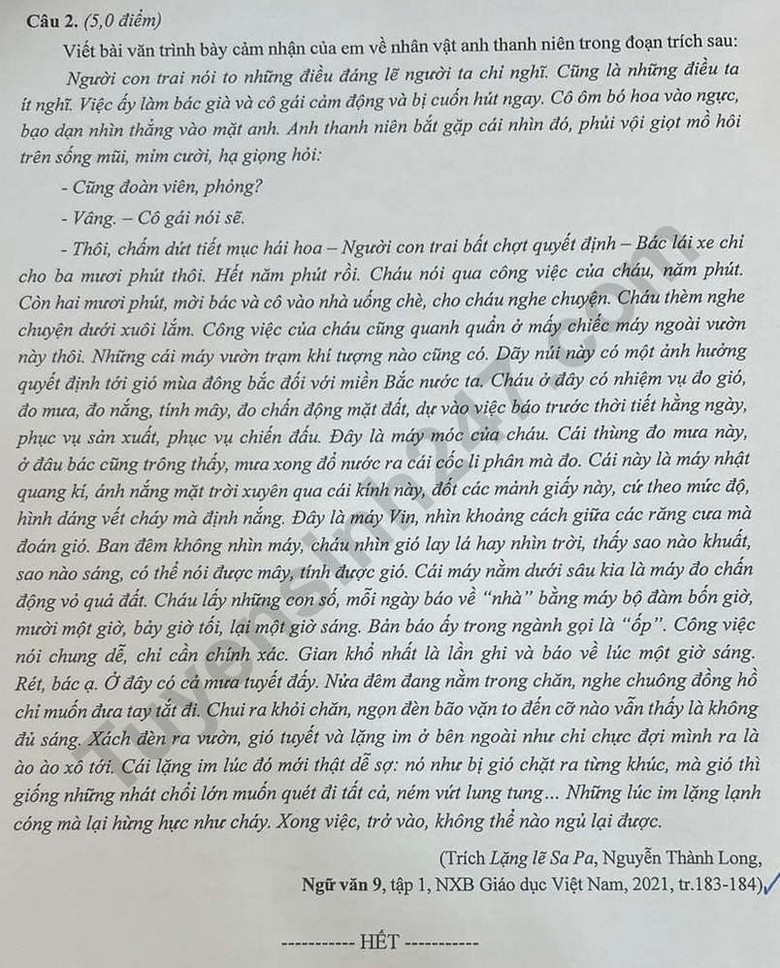 Đáp án đề thi tuyển sinh lớp 10 môn Ngữ văn Hải Phòng năm 2024- Ảnh 3. Đáp án đề thi tuyển sinh lớp 10 môn Ngữ văn Hải Phòng năm 2024- Ảnh 3.