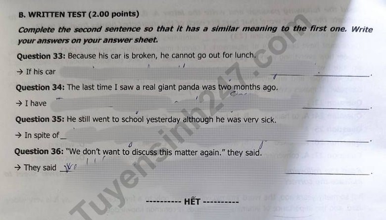 Đ&aacute;p &aacute;n đề thi tuyển sinh lớp 10 m&ocirc;n Tiếng Anh Kh&aacute;nh H&ograve;a năm 2024- Ảnh 5.