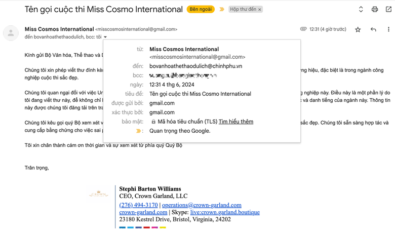 Miss Cosmos International tố Miss Cosmo Vietnam sao ch&eacute;p v&agrave; lợi dụng danh tiếng- Ảnh 2.